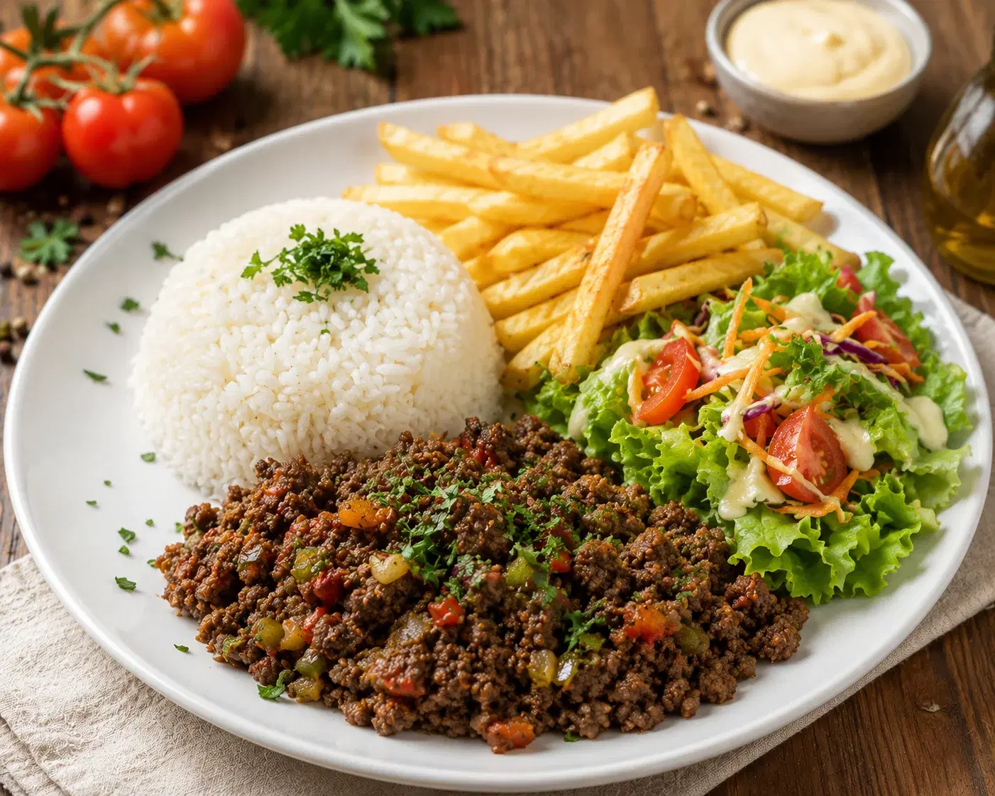 Plat de viande hachée