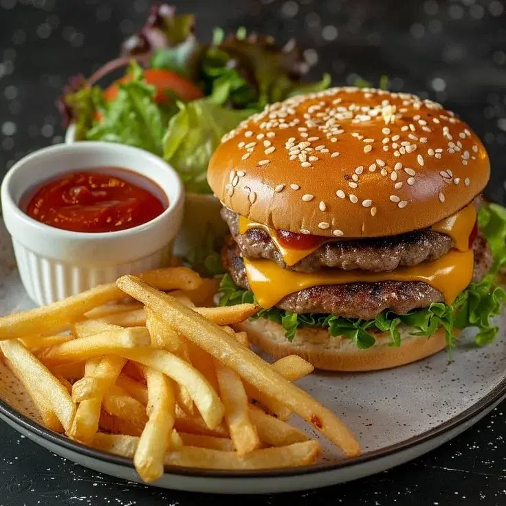 Hamburger + garniture
