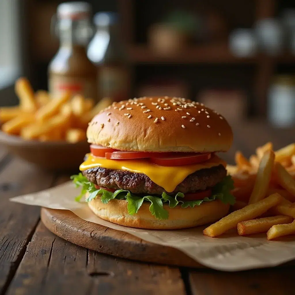 Hamburger frite