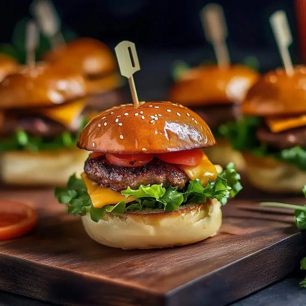 Mini burger cheese