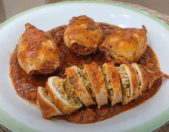 Calamar Farci au Riz